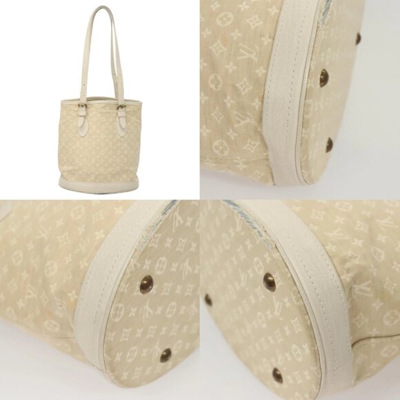 LOUIS VUITTON Monogram Mini Lin Bucket PM Shoulder Bag Dunne M95316 Auth 122741 - Picture 14 of 15